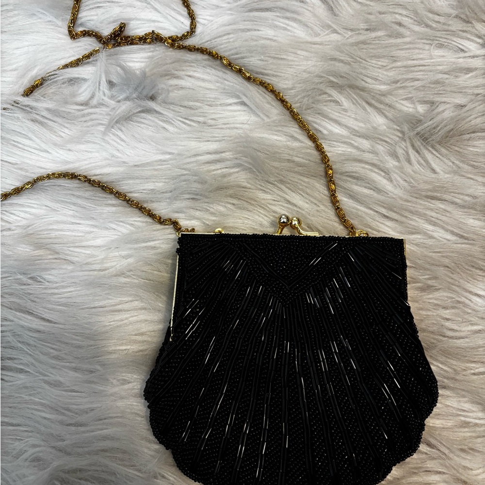 Valerie Stevens Black Beaded Bag